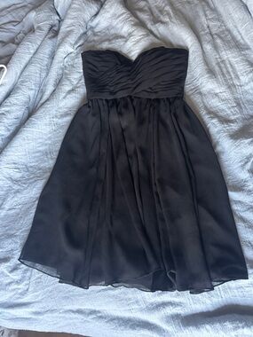 Strapless Black Cocktail Dress Kennedy Blue Sz 10